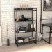 Kit 2 Estantes Livreiro Multiuso Prisma Estilo Industrial 80cm 4 Prateleiras C08 Preto Onix - Mpozenato