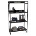 Kit 2 Estantes Livreiro Multiuso Prisma Estilo Industrial 80cm 4 Prateleiras C08 Preto Onix - Mpozenato