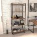 Kit 2 Estantes Livreiro Multiuso Prisma Estilo Industrial 80cm 5 Prateleiras C08 Nogal - Mpozenato