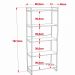 Kit 2 Estantes Livreiro Multiuso Prisma Estilo Industrial 80cm 5 Prateleiras C08 Nogal - Mpozenato