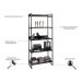 Kit 2 Estantes Livreiro Multiuso Prisma Estilo Industrial 80cm 5 Prateleiras C08 Preto Onix - Mpozenato