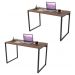 Kit 2 Mesas de Escritório Office 135cm Estilo Industrial Prisma C08 Nogal - Mpozenato