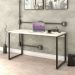Kit 2 Mesas de Escritório Office 135cm Estilo Industrial Prisma C08 Snow - Mpozenato
