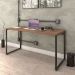 Kit 2 Mesas de Escritório Office 150cm Estilo Industrial Prisma C08 Nogal - Mpozenato