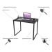 Kit 2 Mesas de Escritório Office 90cm Estilo Industrial Prisma C08 Preto Onix - Mpozenato