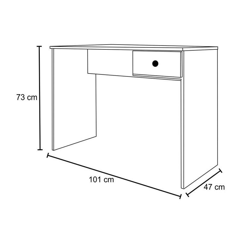 Kit 2 Mesas para Computador Notebook Escrivaninha 101cm Dubai L03 Preto - Mpozenato