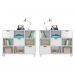 Kit 2 Nichos Organizadores com Rodízios Toys Q01 3 Gavetas Branco - Mpozenato
