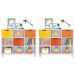 Kit 2 Nichos Organizadores com Rodízios Toys Q01 3 Gavetas Branco/Colorido - Mpozenato