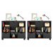 Kit 2 Nichos Organizadores com Rodízios Toys Q01 3 Gavetas Preto - Mpozenato