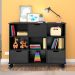 Kit 2 Nichos Organizadores com Rodízios Toys Q01 3 Gavetas Preto - Mpozenato