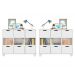 Kit 2 Nichos Organizadores com Rodízios Toys Q01 6 Gavetas Branco - Mpozenato