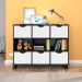 Kit 2 Nichos Organizadores com Rodízios Toys Q01 6 Gavetas Preto/Branco - Mpozenato