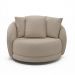 Kit 2 Poltronas Decorativa Giratória para Sala Kaly M22 Linho Cru - Mpozenato