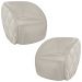 Kit 2 Poltronas Decorativa para Sala 90cm Tressê Zion M22 Bouclê Branco - Mpozenato