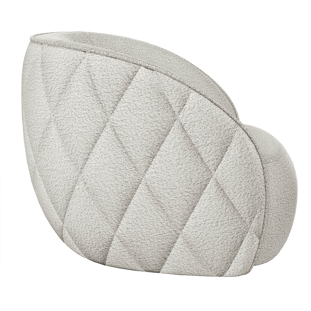 Kit 2 Poltronas Decorativa para Sala 90cm Tressê Zion M22 Bouclê Branco - Mpozenato