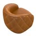Kit 2 Poltronas Decorativa para Sala 90cm Tressê Zion M22 Sintético Caramelo - Mpozenato