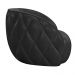 Kit 2 Poltronas Decorativa para Sala 90cm Tressê Zion M22 Sintético Preto - Mpozenato