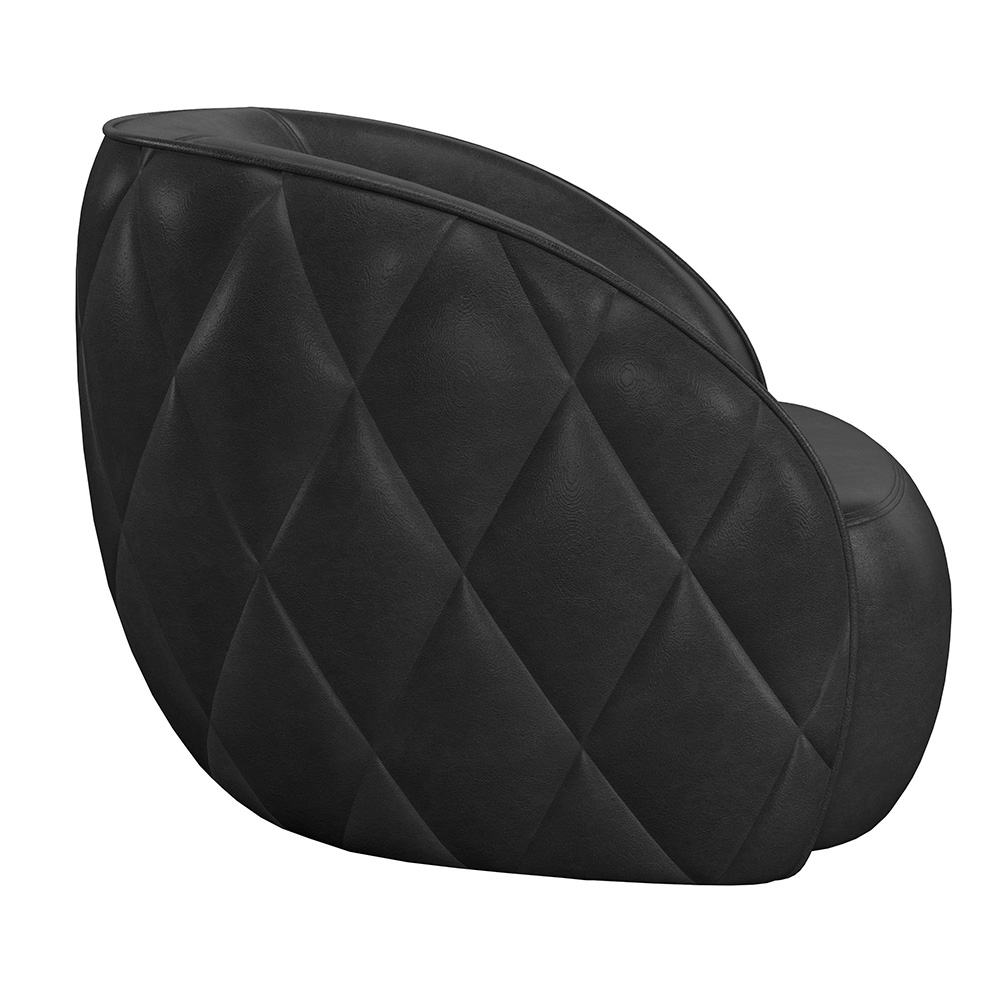 Kit 2 Poltronas Decorativa para Sala 90cm Tressê Zion M22 Sintético Preto - Mpozenato