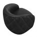 Kit 2 Poltronas Decorativa para Sala 90cm Tressê Zion M22 Sintético Preto - Mpozenato