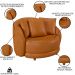 Kit 2 Poltronas Decorativa para Sala Pés Madeira Kaly M22 Sintético Caramelo - Mpozenato