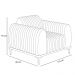 Kit 2 Poltronas Decorativas Base Gold Molino D06 PU C-12 Branco - Mpozenato