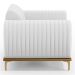 Kit 2 Poltronas Decorativas Base Gold Molino D06 PU C-12 Branco - Mpozenato
