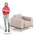 Kit 2 Poltronas Decorativas Base Gold Molino D06 Suede C-309 Bege - Mpozenato
