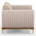 Kit 2 Poltronas Decorativas Base Gold Molino D06 Suede C-309 Bege - Mpozenato