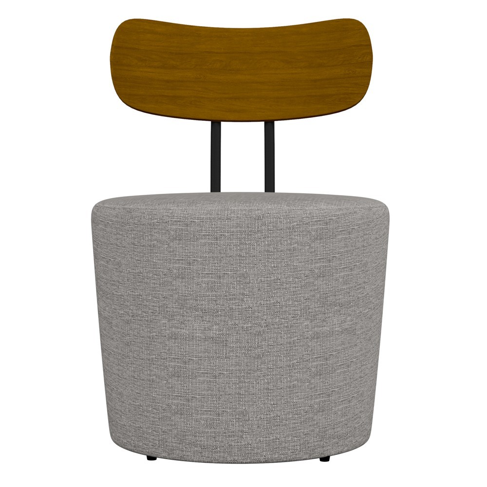 Kit 2 Poltronas Decorativas Redondas 53cm Le Moon M22 Linho Cinza - Mpozenato