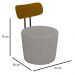 Kit 2 Poltronas Decorativas Redondas 53cm Le Moon M22 Linho Cinza - Mpozenato