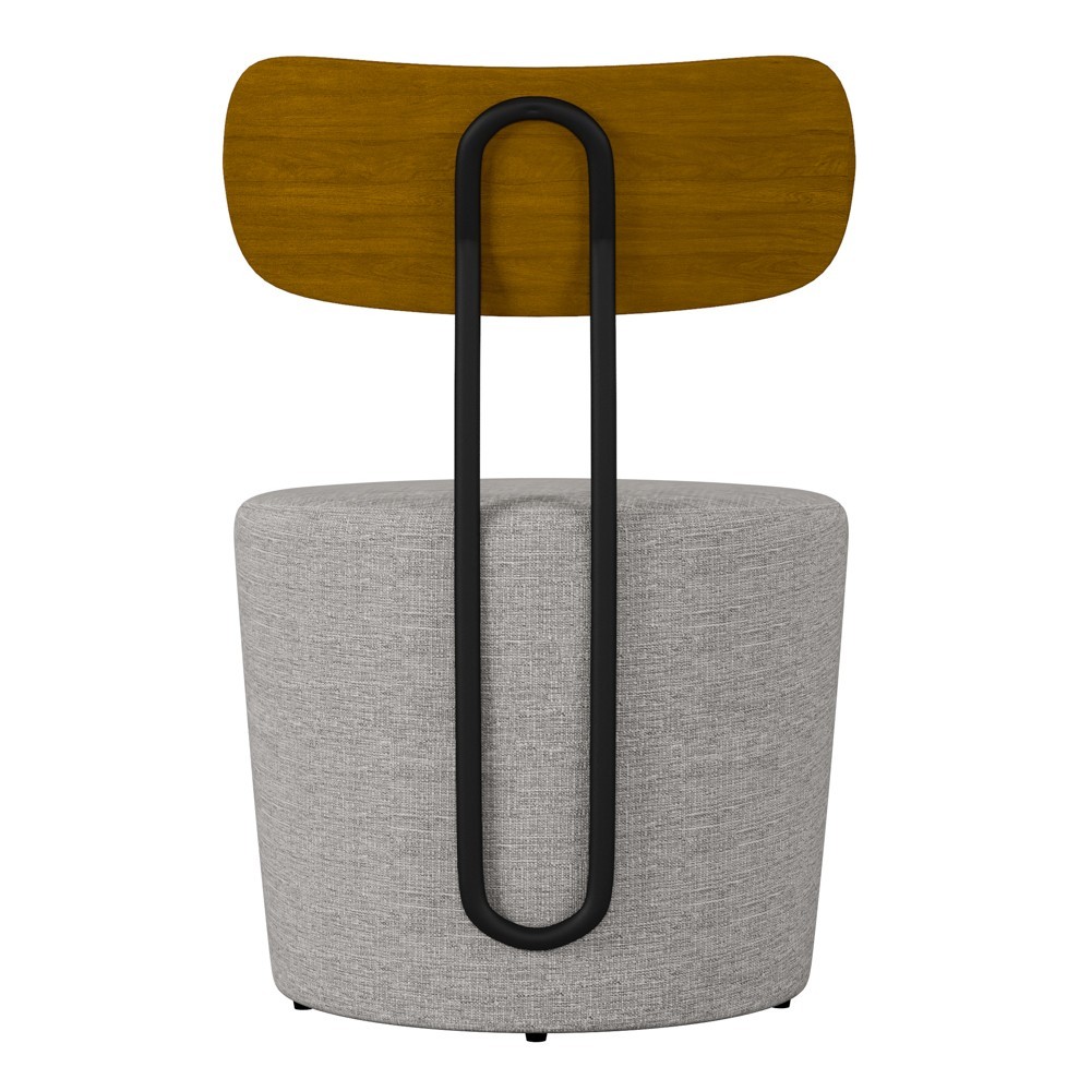 Kit 2 Poltronas Decorativas Redondas 53cm Le Moon M22 Linho Cinza - Mpozenato