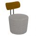 Kit 2 Poltronas Decorativas Redondas 53cm Le Moon M22 Linho Cinza - Mpozenato