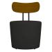 Kit 2 Poltronas Decorativas Redondas 53cm Le Moon M22 PU Preto - Mpozenato