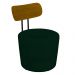 Kit 2 Poltronas Decorativas Redondas 53cm Le Moon M22 Veludo Verde - Mpozenato