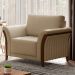 Kit 2 Poltronas Decorativas Sala de Estar 102cm Pés Madeira Roya M22 Linho Bege - Mpozenato