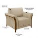 Kit 2 Poltronas Decorativas Sala de Estar 102cm Pés Madeira Roya M22 Linho Bege - Mpozenato
