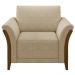 Kit 2 Poltronas Decorativas Sala de Estar 102cm Pés Madeira Roya M22 Linho Bege - Mpozenato