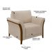 Kit 2 Poltronas Decorativas Sala de Estar 102cm Pés Madeira Roya M22 Linho Cru - Mpozenato