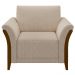 Kit 2 Poltronas Decorativas Sala de Estar 102cm Pés Madeira Roya M22 Linho Cru - Mpozenato