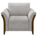 Kit 2 Poltronas Decorativas Sala de Estar 102cm Pés Madeira Roya M22 Veludo Cinza - Mpozenato
