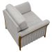 Kit 2 Poltronas Decorativas Sala de Estar 102cm Pés Madeira Roya M22 Veludo Cinza - Mpozenato