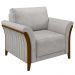 Kit 2 Poltronas Decorativas Sala de Estar 102cm Pés Madeira Roya M22 Veludo Cinza - Mpozenato