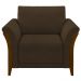 Kit 2 Poltronas Decorativas Sala de Estar 102cm Pés Madeira Roya M22 Veludo Marrom - Mpozenato