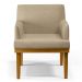 Kit 2 Poltronas Decorativas Vitória W01 Linho Bege Escuro - Mpozenato