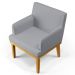 Kit 2 Poltronas Decorativas Vitória W01 Linho Cinza - Mpozenato