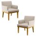 Kit 2 Poltronas Decorativas Vitória W01 Linho Cru - Mpozenato