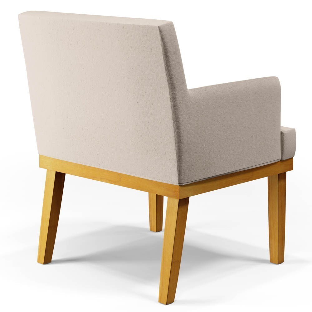 Kit 2 Poltronas Decorativas Vitória W01 Linho Cru - Mpozenato