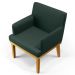 Kit 2 Poltronas Decorativas Vitória W01 Linho Verde - Mpozenato