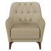 Kit 2 Poltronas Decorativas para Sala com Capitonê Pietà M22 Linho Bege - Mpozenato