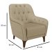 Kit 2 Poltronas Decorativas para Sala com Capitonê Pietà M22 Linho Bege - Mpozenato
